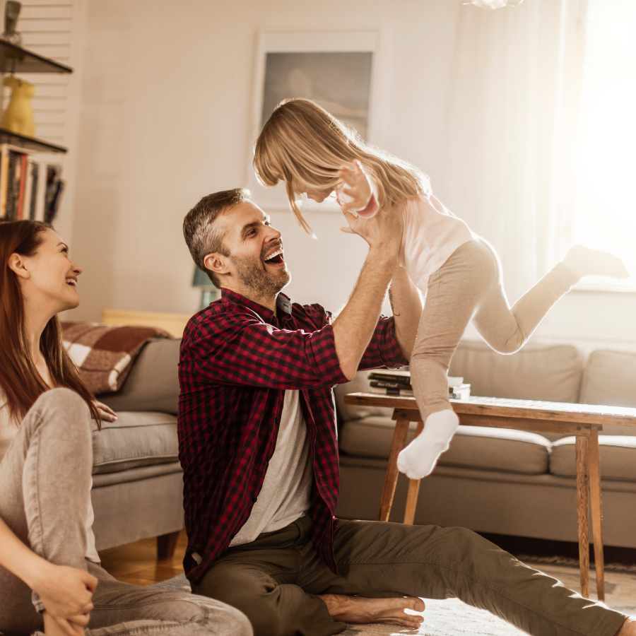 Family at home together